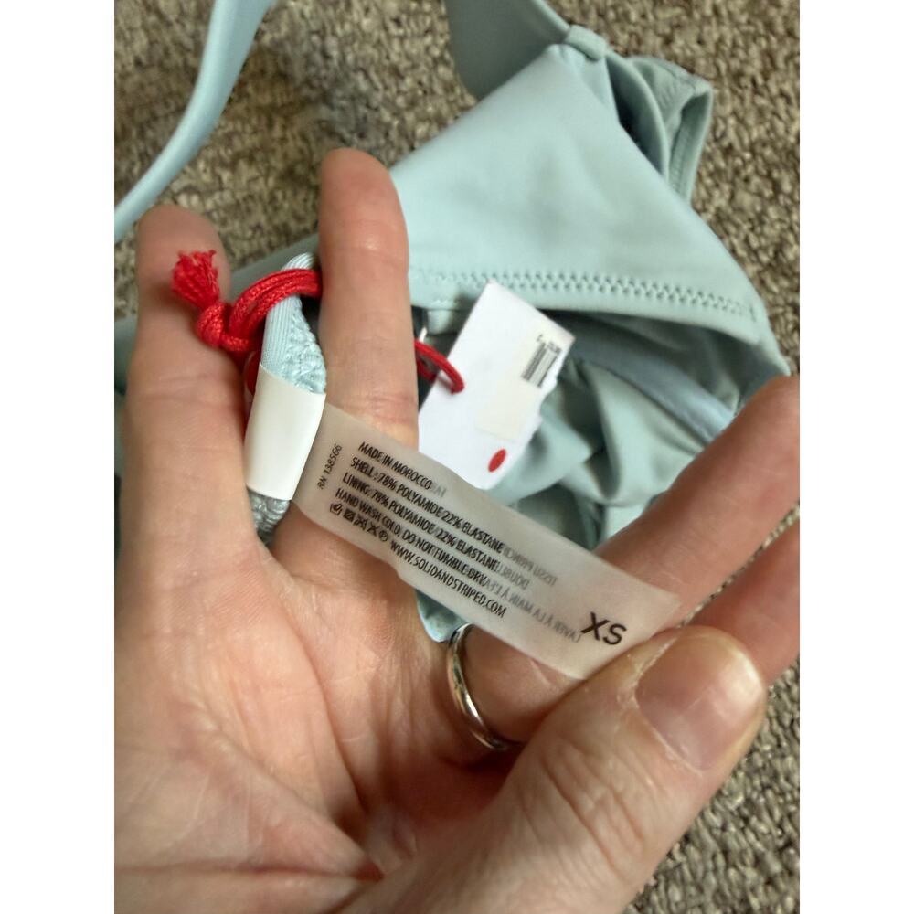 Solid & Striped x Madewell NWT Taylor One Piece Belted Swimsuit Cloud Blue XS - Picture 6 of 7